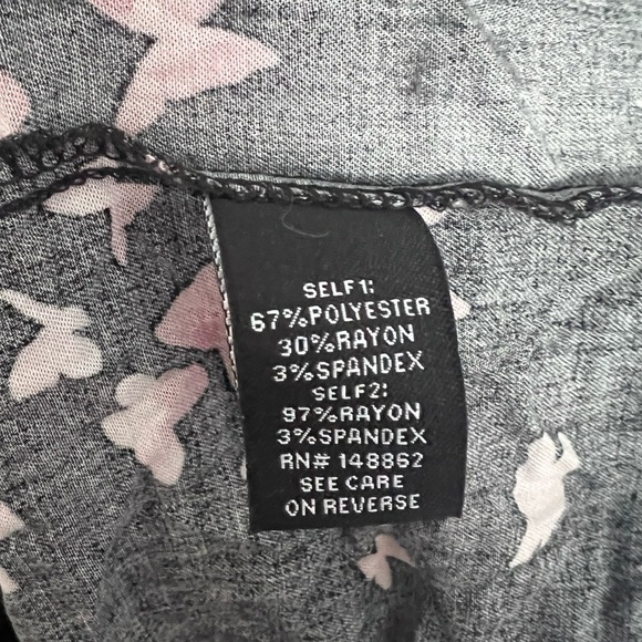 Torrid Black Butterfly Challis Romper Size 2 - Picture 5 of 7